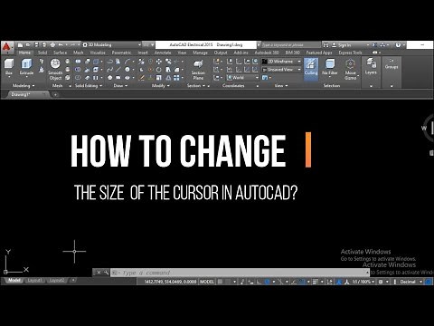 HOW TO CHANGE THE SIZE OF THE CURSOR IN AUTOCAD?