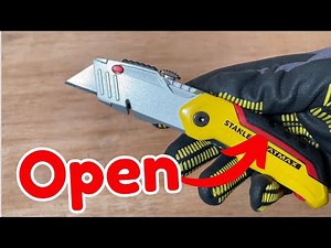 How to Open the handle on Stanley FATMAX Folding Retractable Blade Utility Knife