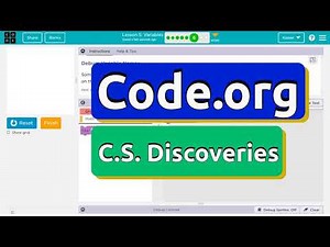 Code.org Lesson 5.6B Variables | Tutorial with Answers | Unit 3 C.S. Discoveries