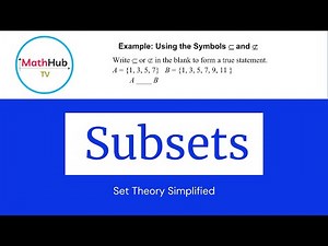 What are subsets and proper subsets | Set Theory Simplified