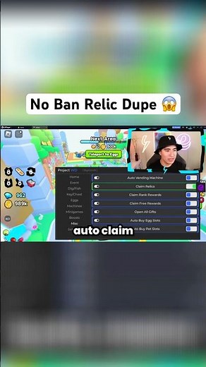 Pet Simualtor 99 Relic Autofarm Script GUI! #roblox #robloxshorts #robloxexploiting #petsim99
