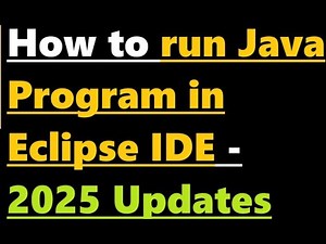 How to run java program in Eclipse