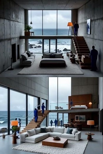 Loft Studio With a Beach View – Modern Coastal Living Concept