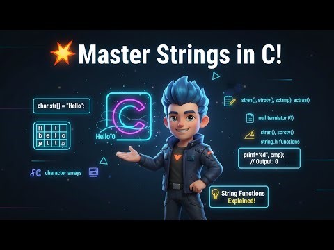 Mastering Strings in C | Complete Guide to Character Arrays & Functions