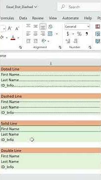 Masters Of EXCEL Use These 4 Line Styles Daily |Add Dotted, Dashed, Solid, and Double Lines in Excel