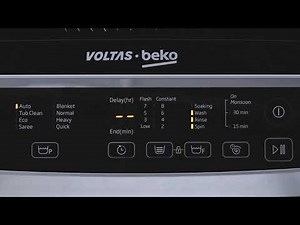 PROGRAM SETTING IN VOLTAS BEKO TOP LOAD WAHING MACHINE