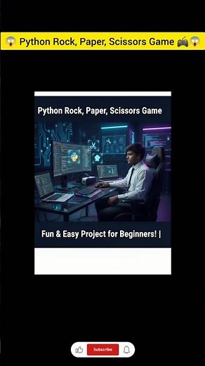 Python Rock, Paper, Scissors Game |Fun & Easy Project for Beginners | #coding#python#trending#shorts