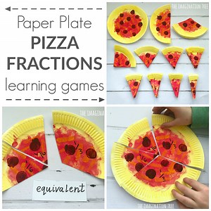 Paper Plate Pizza Fractions - The Imagination Tree