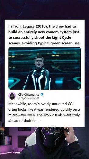 Tron Legacy 2010 Built a New Camera System to Shoot Light Cycle Scenes