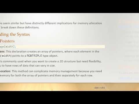 Understanding Pointer Syntax in C: A Guide to 2D Arrays and Memory Allocation