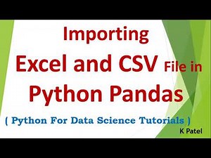 How to import excel and csv file in Python Pandas DataFrame
