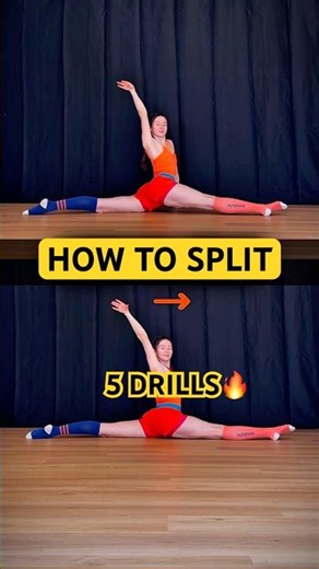 5 Exercises to Get Your Splits Faster😎 (Beginner to Pro) #flexibility #yoga #stretching #shorts
