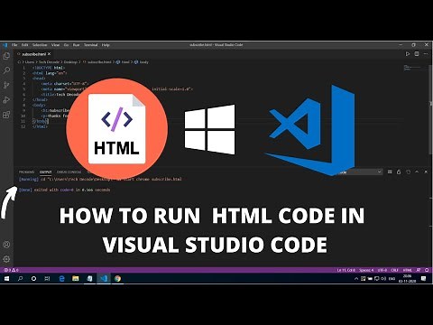 How to Run HTML in Visual Studio Code on Windows 10 2020