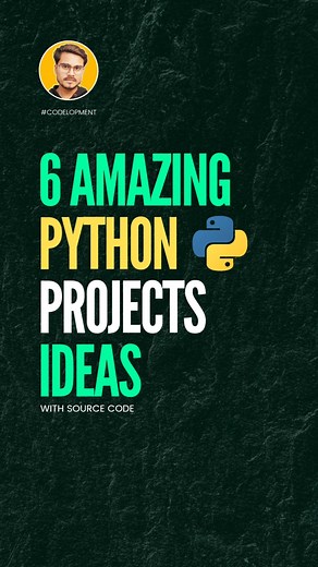 6 Python Projects with Source Code 🔥💡 #shorts #python #resume