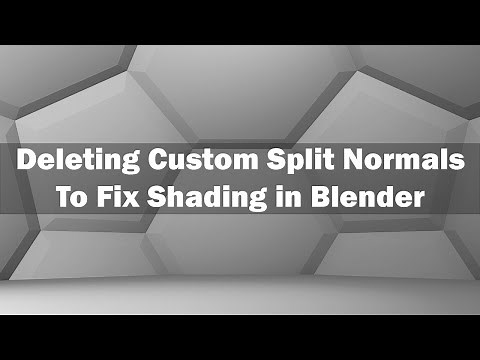 Deleting Custom Split Normals To Fix Shading in Blender