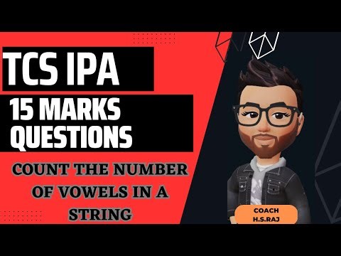 tcs ipa 15 marks coding questions java | Find the Count of vowels and consonents in a String | JAVA