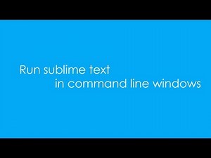Run sublime text in command line on windows