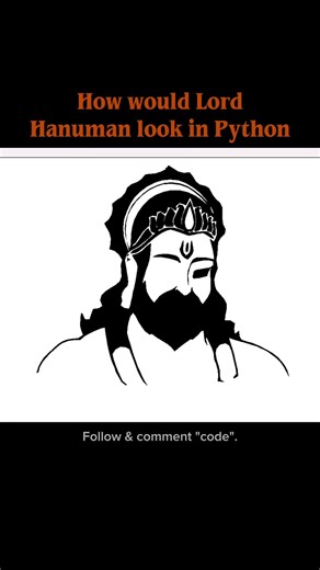Hanumanji using python. #hanuman #python