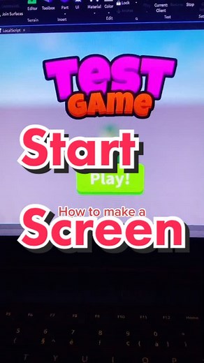 How to make a start screen!#fyp #foryou #fy #tiktokroblox #tiktok #creativegaming #robloxstudio #creativeroblox