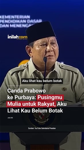 Presiden Prabowo Subianto menyelipkan candaan kepada Menteri Keuangan, Purbaya Yudhi Sadewa, agar mengoptimalkan anggaran untuk membangun jembatan dan jalan di daerah-daerah terpencil. Prabowo mengakui bahwa pembangunan jembatan membutuhkan banyak sumber daya dan anggaran. Sambil bercanda kepada Menteri Keuangan, ia berkata, “Ini bikin Purbaya makin pusing. Tapi nggak apa-apa, pusingmu mulia untuk rakyat. Aku lihat kau belum botak, jadi masih kuat.” - Selengkapnya kunjungi website dengan klik li
