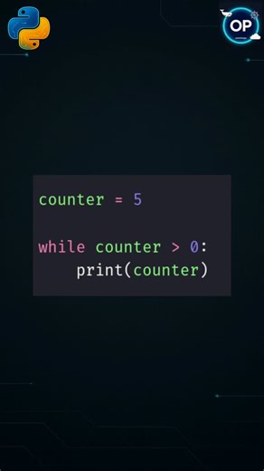 OneMinOps | Python • AI • DSA on Instagram: "This tiny mistake can freeze your program 👀 One missing line. Big consequence. Vote in the poll 👆 Then explain WHY in the comments 🧠 [python, python while loop, infinite loop python, python basics, beginner python, python logic, python mistakes, learn python] #python #learnpython #programming #pythonreels #oneminops What happens?"