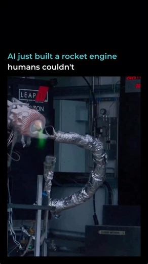 Intalogy™ on Instagram: "AI autonomously designed LEAP 71’s NEURON - 20kN aerospike engine, 3D-printed it in one copper piece, and it fired perfectly on the first test. Once the system learns, new design iterations take just 15 minutes. The insane part: burns at 3,000°C inside while using liquid oxygen at -183°C for cooling. So cold outside it creates frost while running full blast. Those green flames? Copper burning - a design quirk that taught the AI for next time. This isn’t AI helping engine