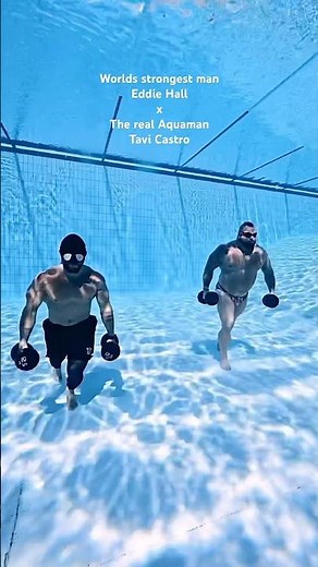 Worlds strongest man Eddie Hall trains with The real Aquaman Tavi Castro