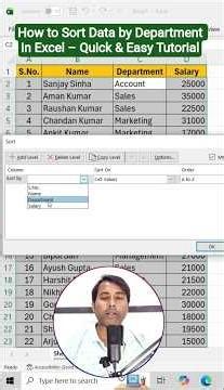 ✅ How to Sort Data by Department in Excel – Quick & Easy Tutorial #excelhacks