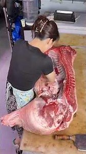 Pig Butchery Process 🐷 Fast & Clean Knife Work. EP72 #Cooking #shorts ‪@FoodisFoodie‬