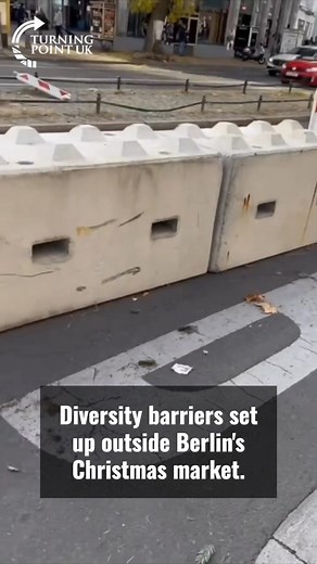 1.4M views · 33K reactions | Diversity barriers set up outside Berlin’s annual Christmas market. It’s outrageous that these are needed to protect Christians and shoppers attending a festive event. | Turning Point UK | Facebook