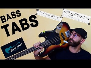 The Beatles -Help BASS COVER + PLAY ALONG TAB + SCORE