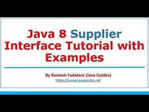 Java Supplier Interface Example
