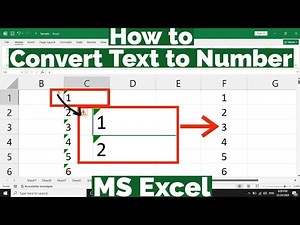 How to Convert Text to Number in MS Excel | How to Change text to Number in Excel | Text to Number