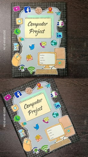 Computer project file decoration idea #computerproject #projectfiledecoration