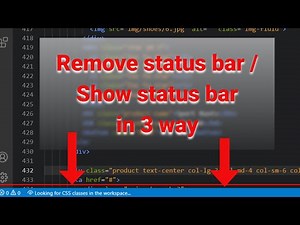 How To Hide or Show Status Bar in VS Code in 3 way | Developer Hub
