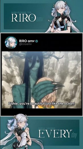 you're beautiful just like the ocean! 💚 #animeshorts