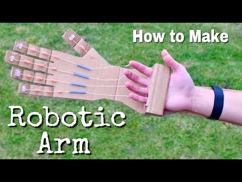 How to Make a Robotic Arm at Home Out off Cardboard with 5 Fingers