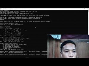 creating database using mysql command line, create table,insert values each table.