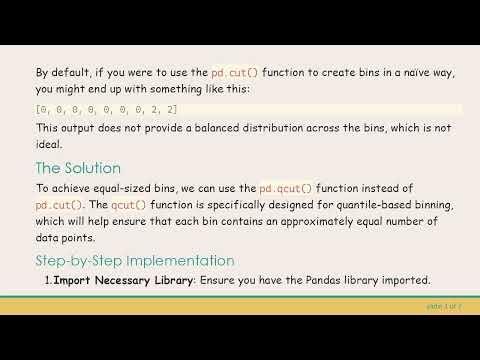 How to Efficiently Bin Data into Equally Sized Groups Using Pandas
