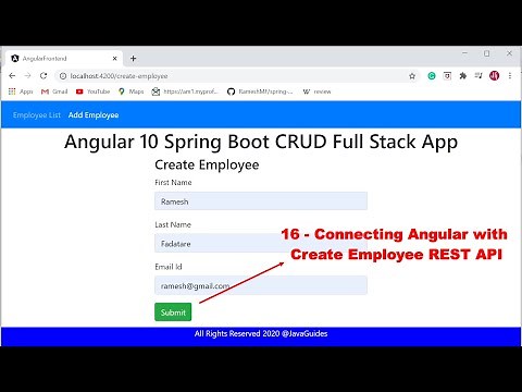 Angular + Spring Boot CRUD Full Stack App - 16 - Connecting Angular with Create Employee REST API