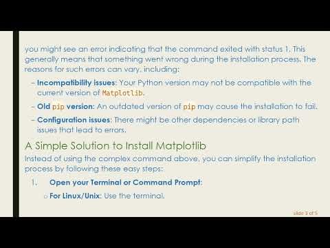How to Fix Matplotlib Installation Errors