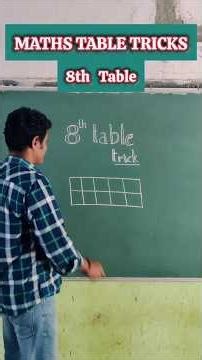 8th table trick#mathstricks #Table learning tricks #Maths tables