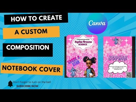 DIY Custom Composition Notebook Cover With Canva!