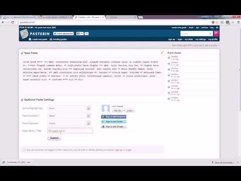 Pastebin tutorial