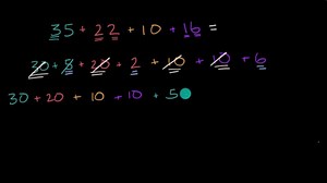 Adding four two digit numbers