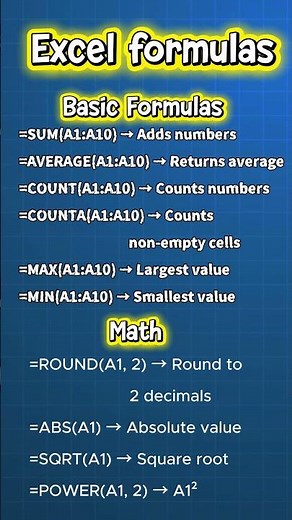 excel formulas and functions