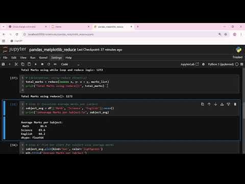 📊 Student Marks Analyzer in PythonVisualize Average Scores & Learn Reduce Function