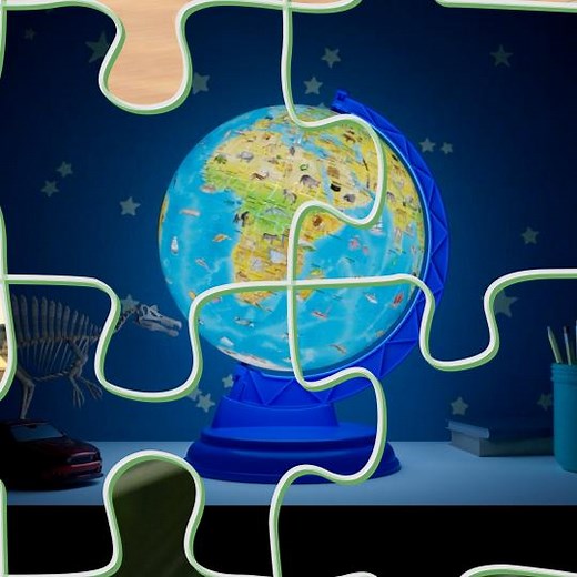 22 reactions | IN LICHTGESCHWINDIGKEIT UM DIE WELT ++ Der 3D Puzzle Kinderglobus mit Licht  zum Puzzeln lädt neugierige Forscher Stück für Stück zur Entdeckungsreise ein. Abends erhellen Lichteffekte den Kinderglobus – da strahlen Kinderaugen. ️ | Ravensburger | Facebook