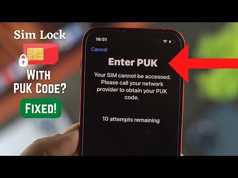 SIM Card Locked with PUK Code? - Enter PUK Screen Fixed!