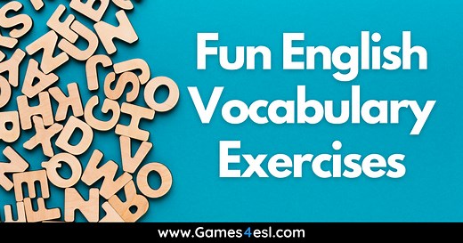 Interactive English Vocabulary Exercises For Beginners | Games4esl